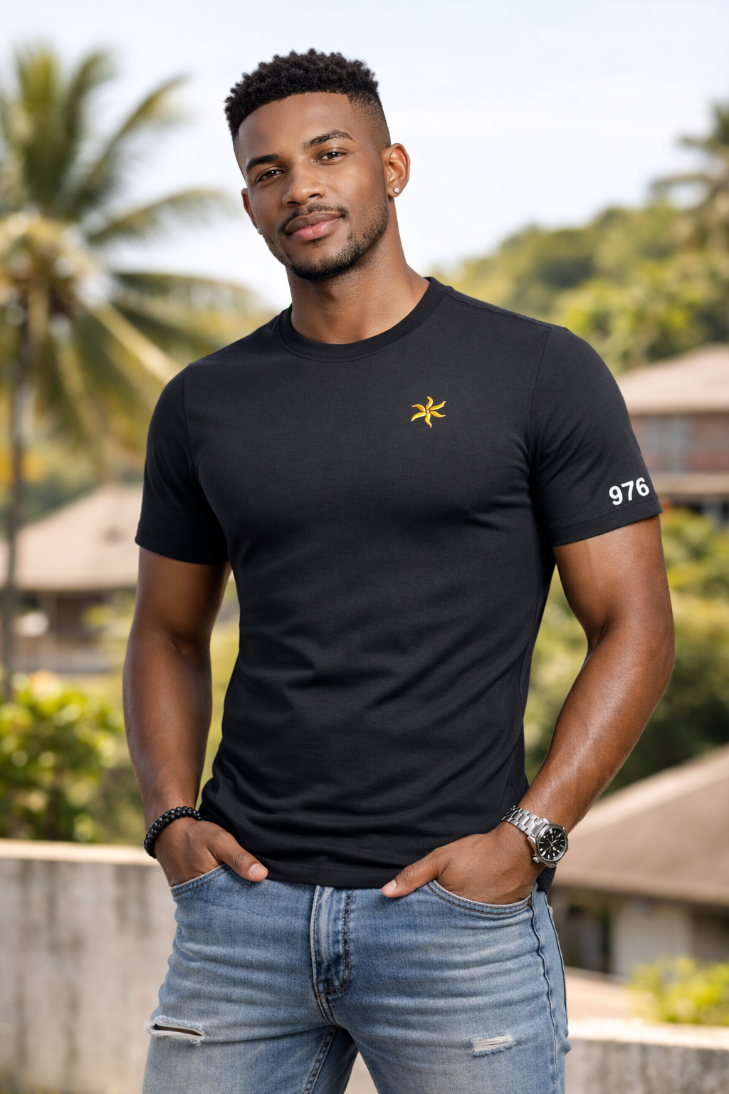 T-shirt Ylang 976 coupe ajustée slim 100% coton